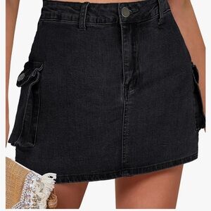 Denim skort